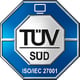 ISO 27001 seal of TÜV-Süd